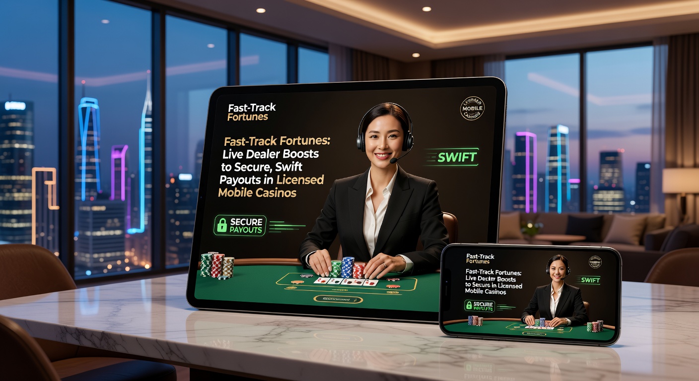 Live-Dealer-Tisch in einem Mobile-Casino mit schnellen Auszahlungsoptionen auf dem Bildschirm