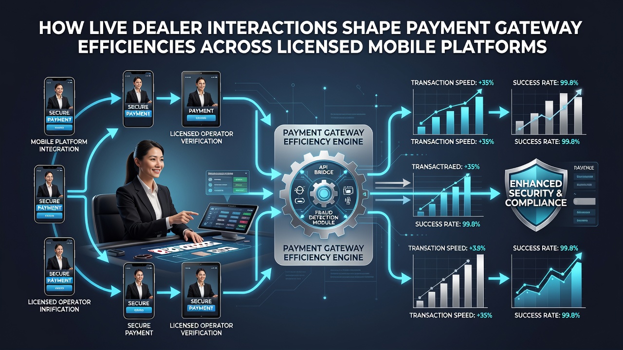 Zahlungsgateway-Integration mit Live-Dealer-Elementen auf mobilen Geräten