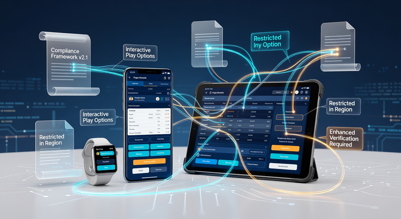 Regulatorische Übersicht mobiler Wettplattformen mit interaktiven Elementen