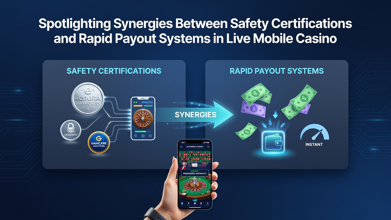 Illustration zu Auszahlungsprozessen und Zertifizierungsstandards in mobilen Casino-Umgebungen
